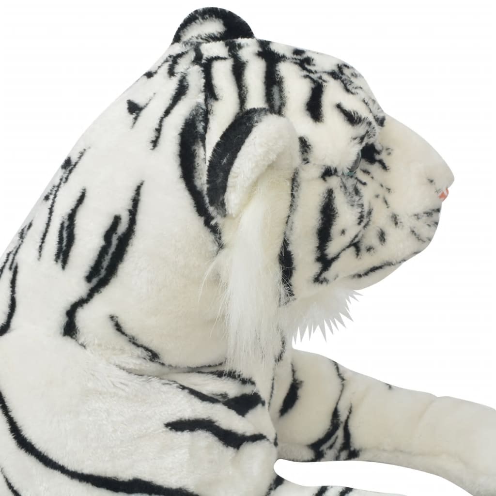 tøjdyr tiger XXL plysstof hvid