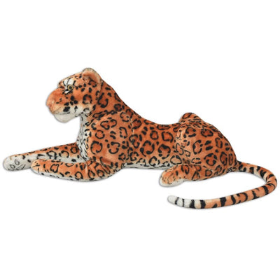 tøjdyr leopard XXL plysstof brun