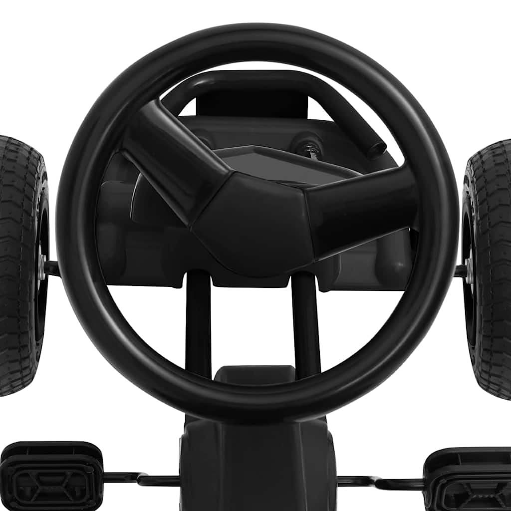 pedal-gokart med luftdæk sort