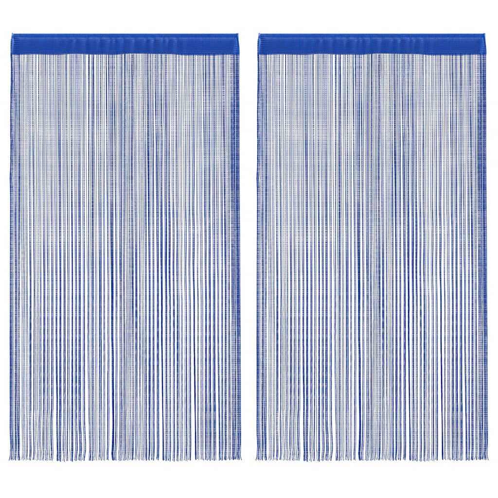 trådgardiner 2 stk. 140 x 250 cm blå