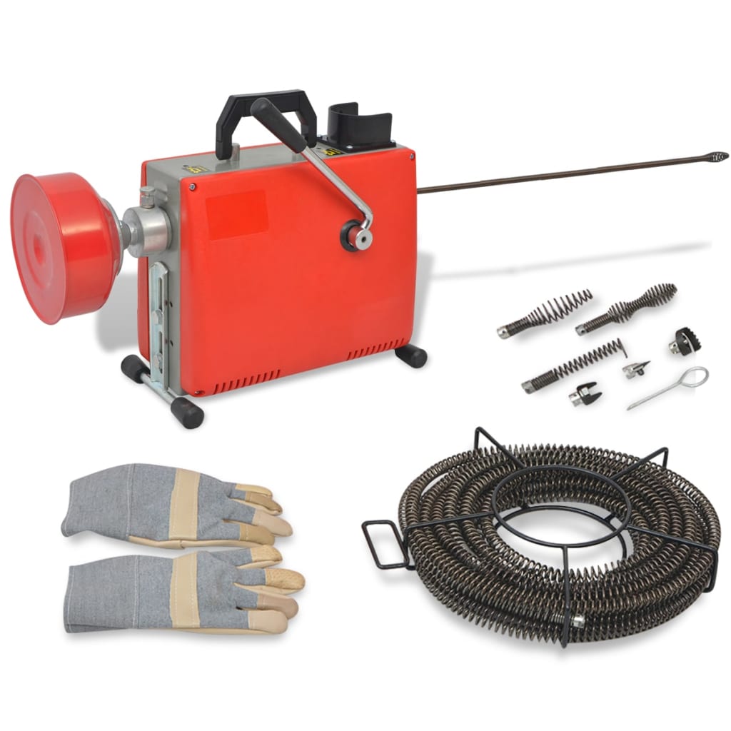 afløbsrensemaskine 250 W 15m x 16mm 4,5m x 9,5mm