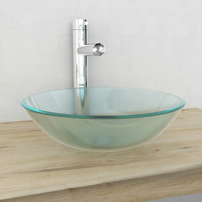 håndvask i hærdet glas 42 cm matteret