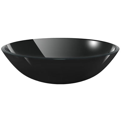 håndvask i hærdet glas 42 cm sort