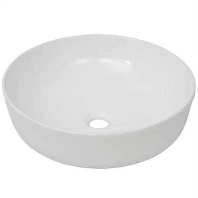 håndvask rund keramik 41,5 x 13,5 cm hvid