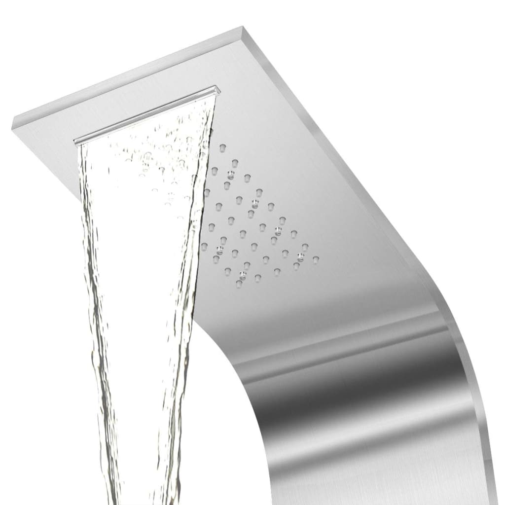 brusepanel rustfrit stål buet
