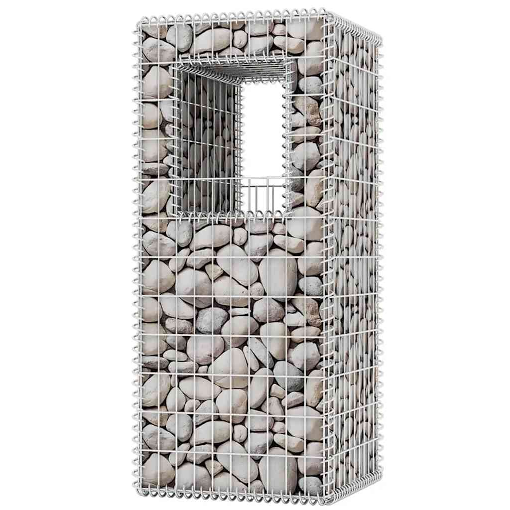 gabionkurv/plantekasser 2 stk. stål 50 x 50 x 120 cm