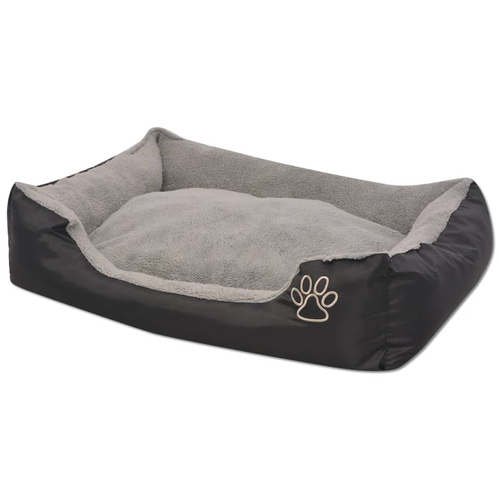hundeseng med polstret hynde str. XL sort