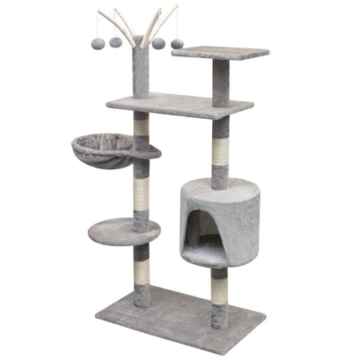 kradsetræ til katte sisal 125 cm grå
