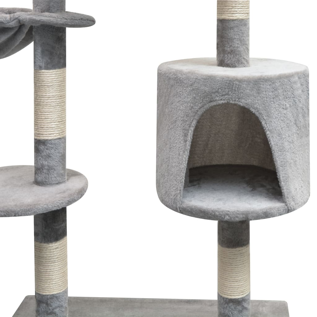 kradsetræ til katte sisal 125 cm grå