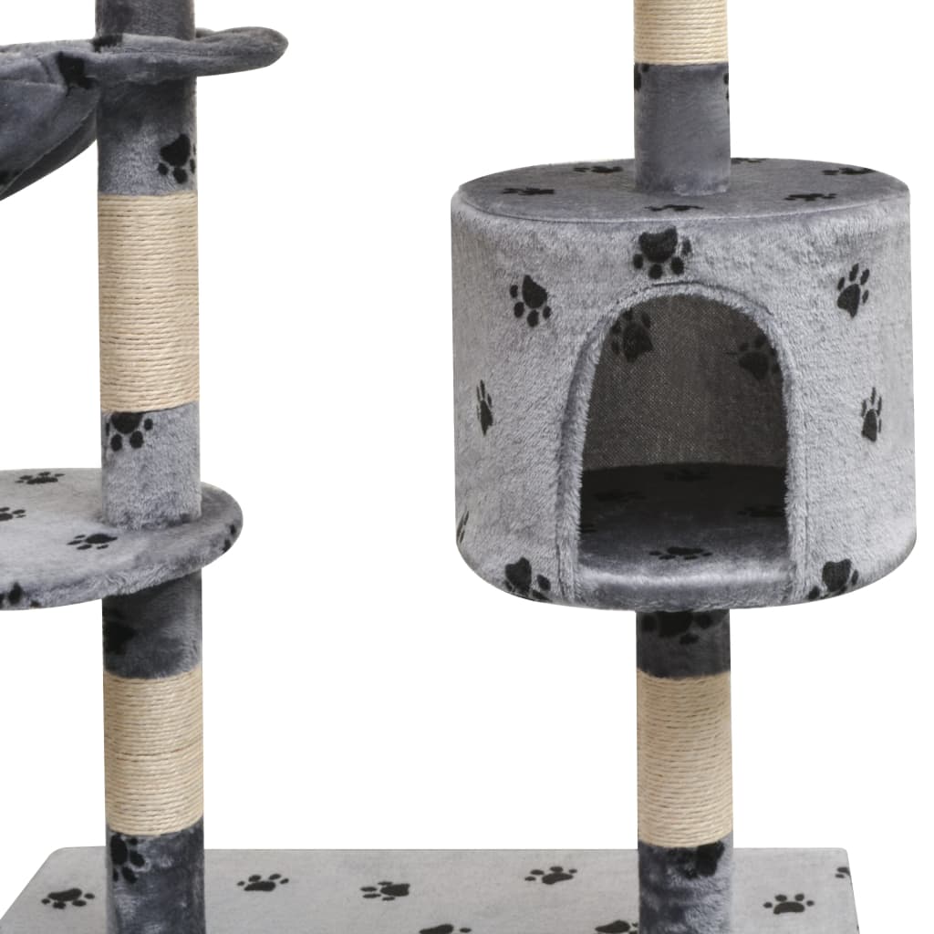 kradsetræ med sisal til katte 125 cm poteprint grå