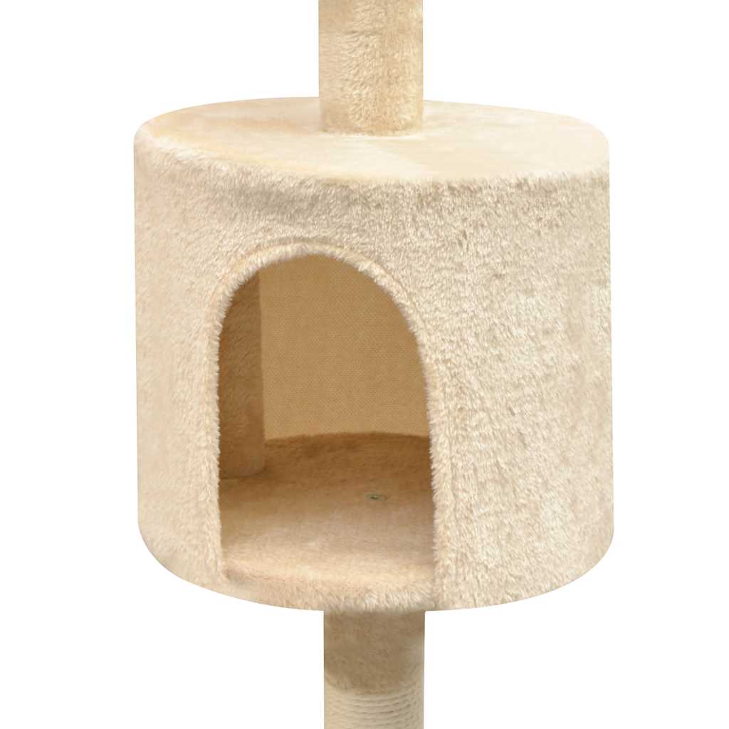 kradsetræ med sisal til katte 125 cm beige