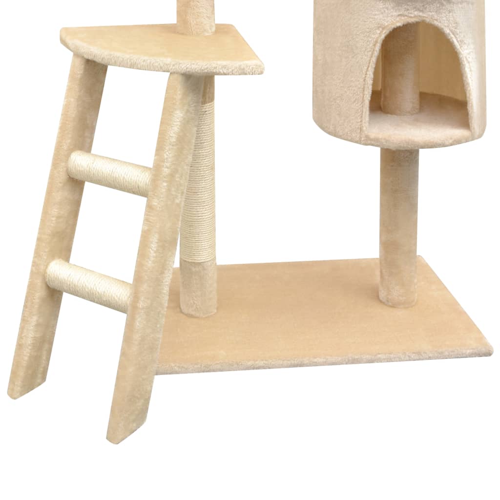 kradsetræ med sisal til katte 150 cm beige