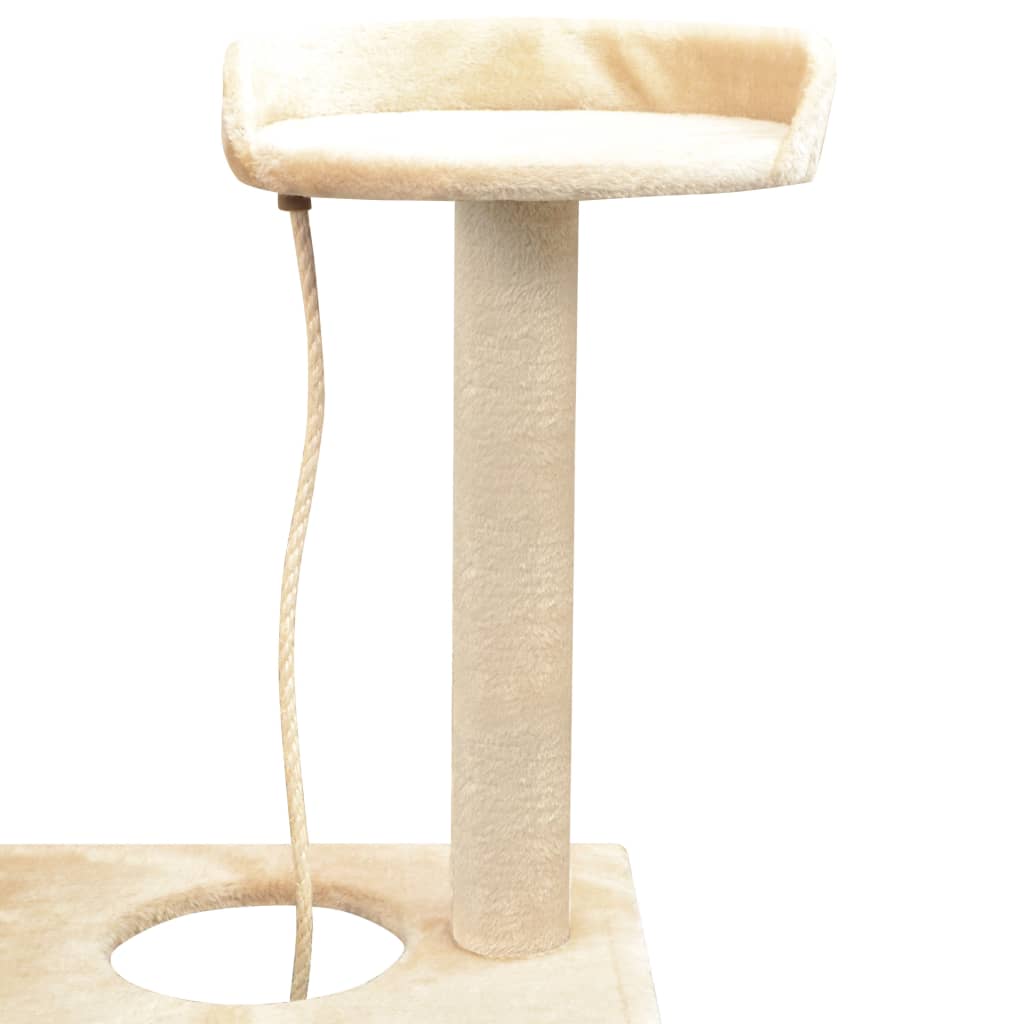 kradsetræ med sisal til katte 150 cm beige