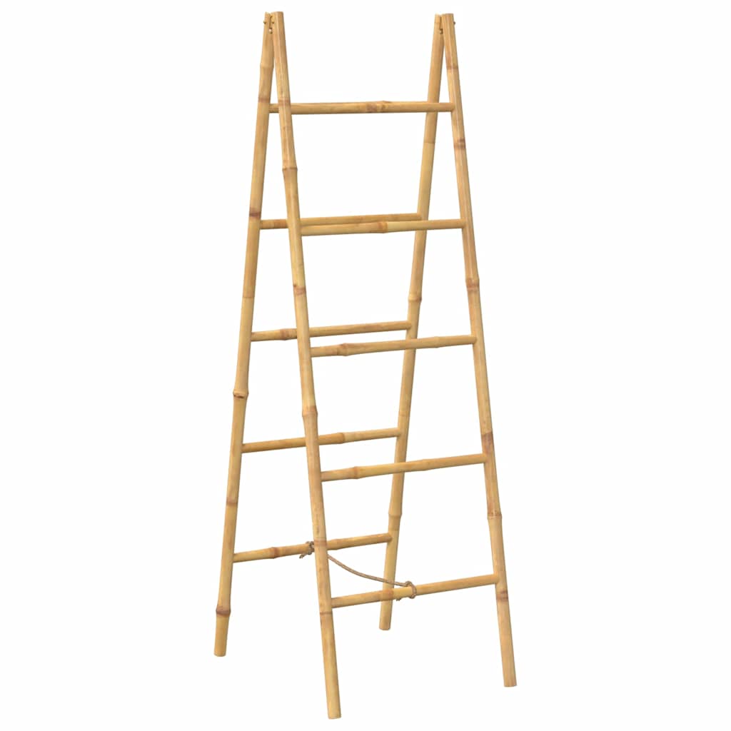 dobbelt håndklædestige med 5 ribbe i bambus 50x160 cm