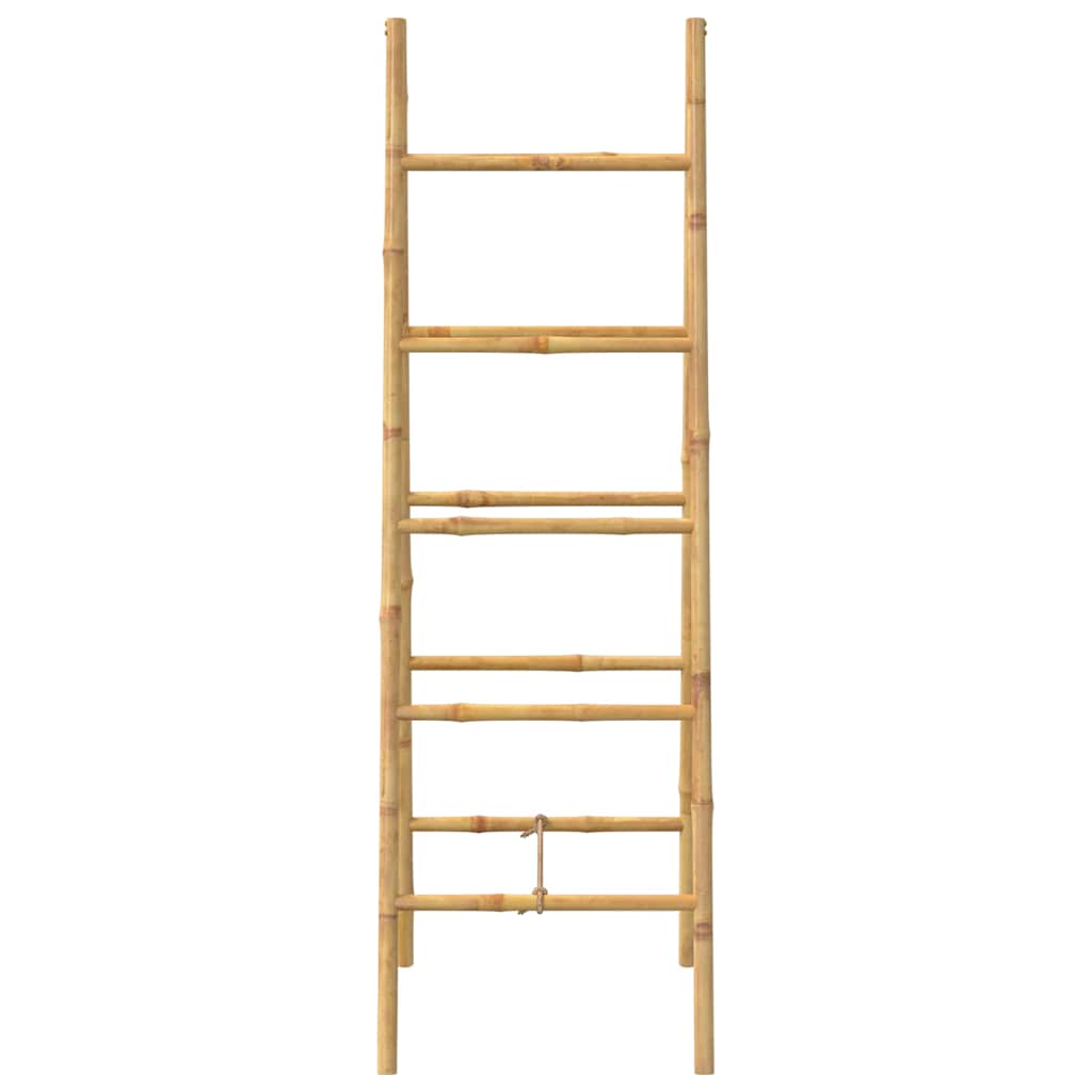 dobbelt håndklædestige med 5 ribbe i bambus 50x160 cm