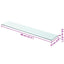 hylde glaspanel klar 80x15 cm