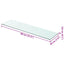 hylde glaspanel klar 80x20 cm