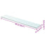 hylde glaspanel klar 90x15 cm
