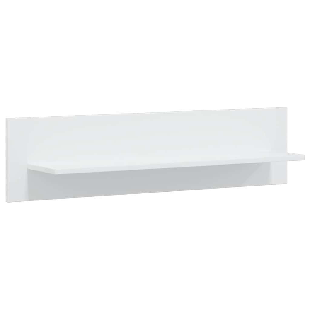 skabssæt med tv-skab og LED-lys 5 dele hvid