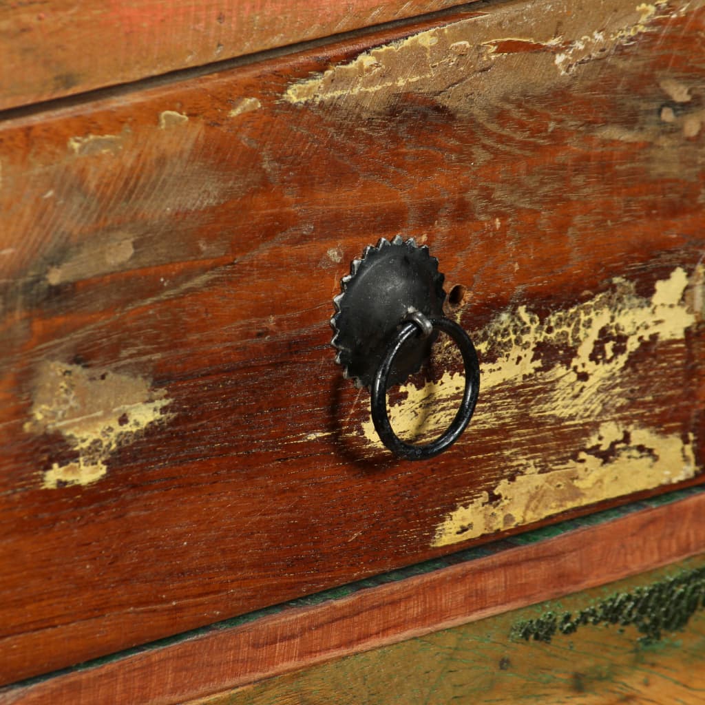 skænk 120x35x76 cm massivt genbrugstræ