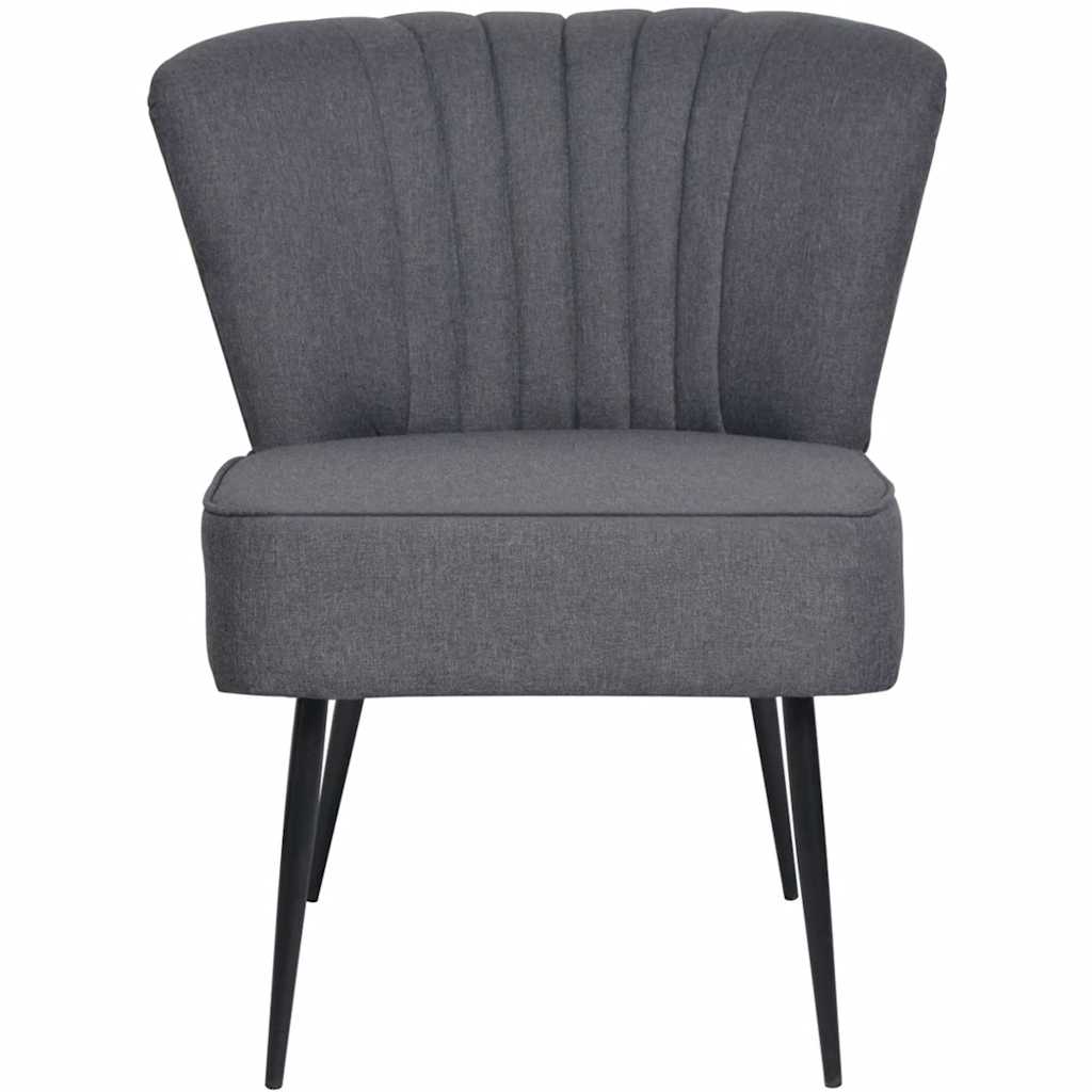 cocktailstol stof mørkegrå