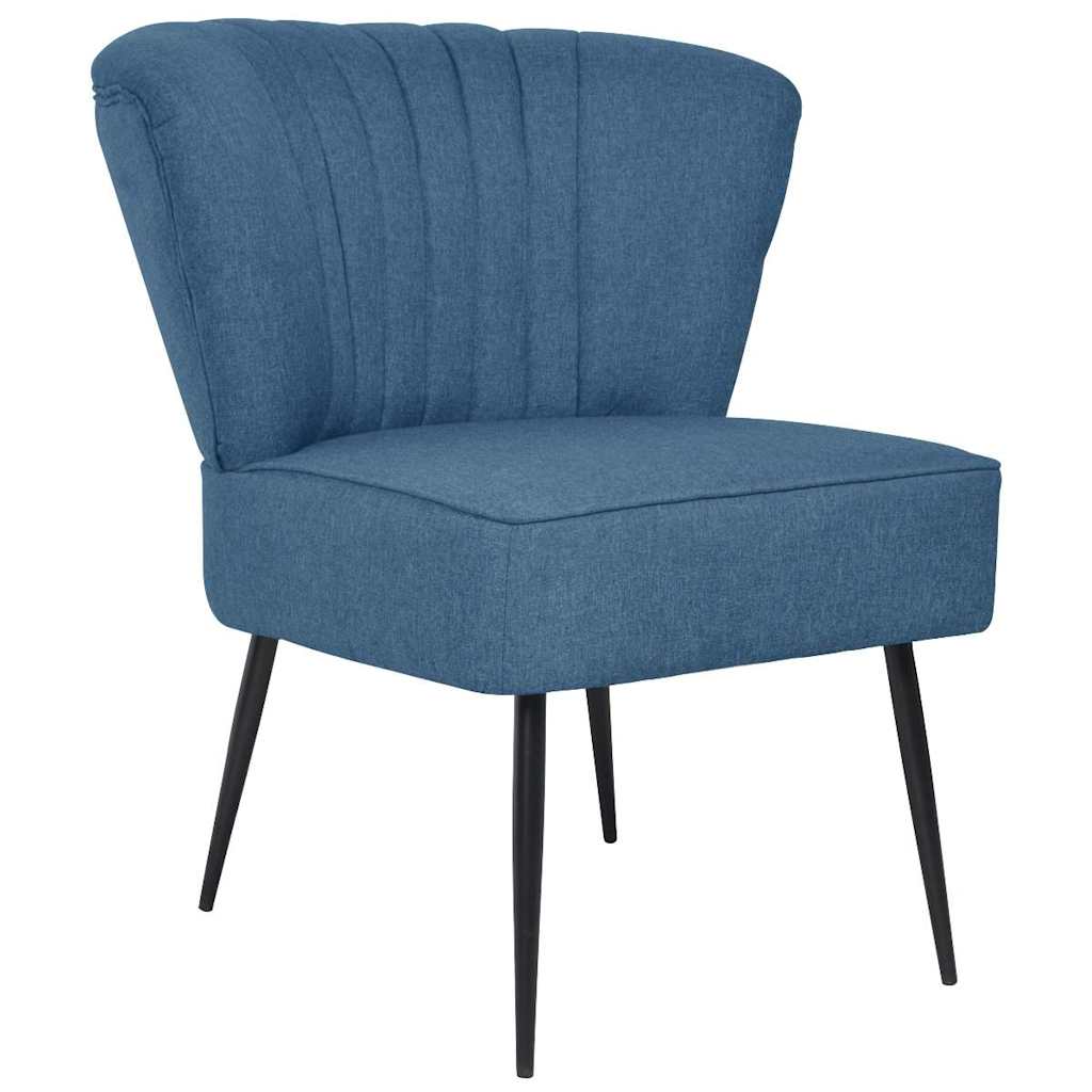 cocktailstol stof blå