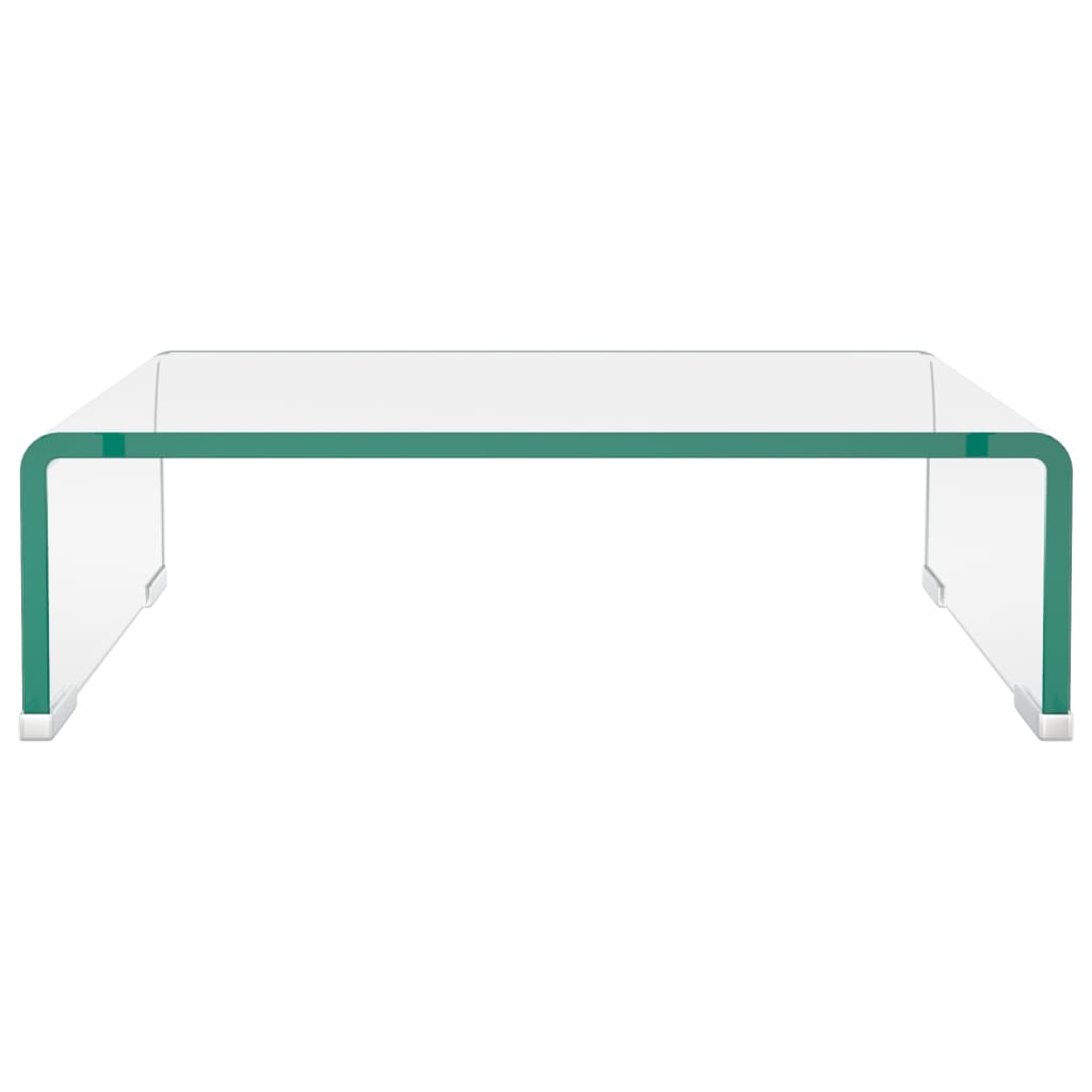 TV-bord/monitorstander klar glas 40x25x11 cm