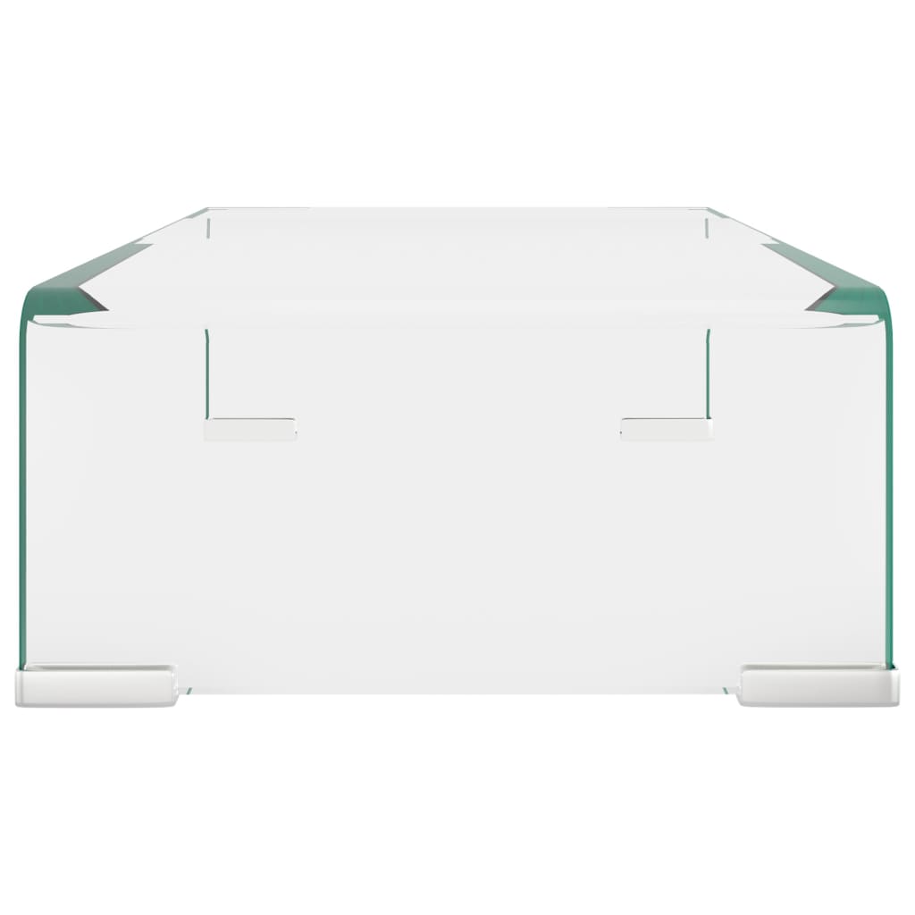 TV-bord/monitorstander klar glas 40x25x11 cm