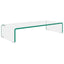 TV-bord/monitorstander klar glas 60x25x11 cm