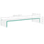 TV-stander/monitorstand klart glas 100x30x13 cm