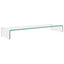TV-stander/monitorstand klart glas 110x30x13 cm