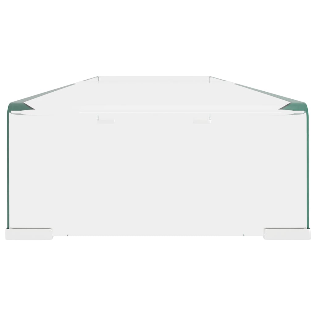 TV-stander/monitorstand klart glas 110x30x13 cm