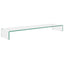 TV-stander/monitorstand klart glas 120x30x13 cm