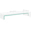 TV-stander/monitorstand klart glas 120x30x13 cm