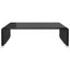 TV-stander/monitorstand sort glas 40x25x11 cm