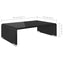TV-stander/monitorstand sort glas 40x25x11 cm