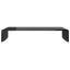 TV-stander/monitorstand sort glas 60x25x11 cm