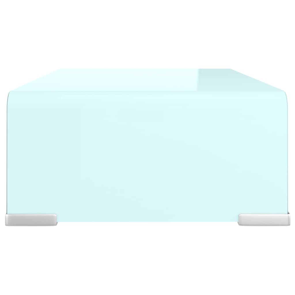 tv-stativ/skærmforhøjer 40x25x11 cm glas grøn