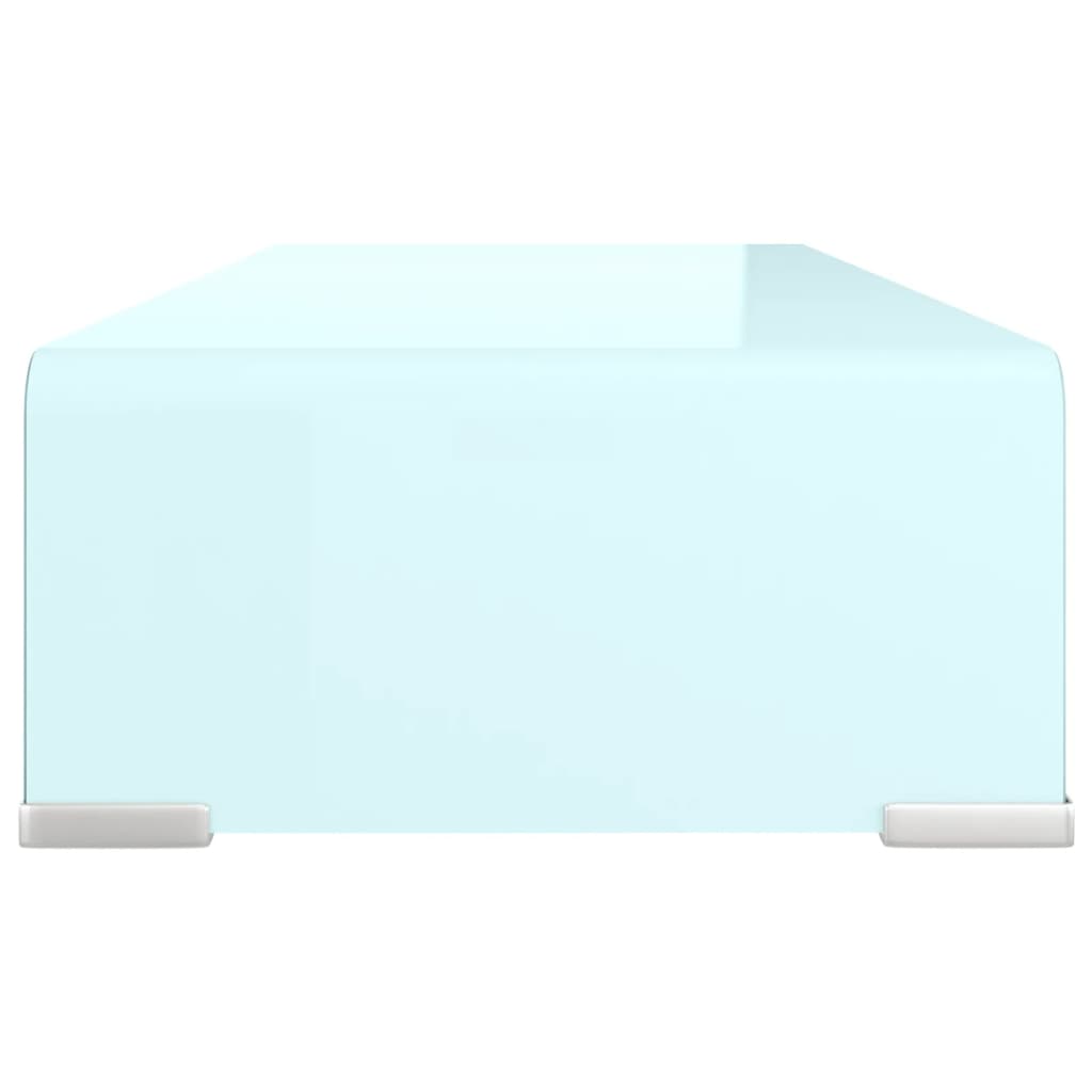 tv-stativ/skærmforhøjer 60x25x11 cm glas grøn