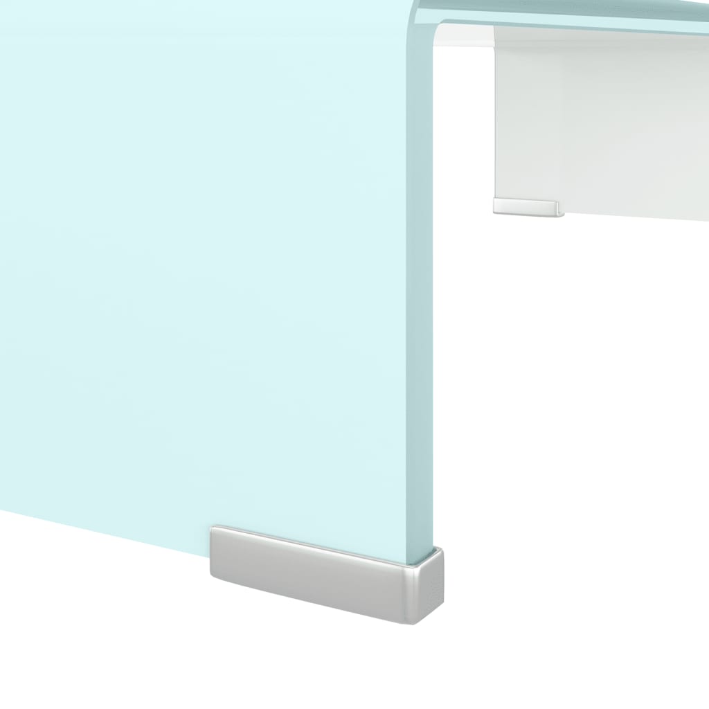tv-stativ/skærmforhøjer 60x25x11 cm glas grøn