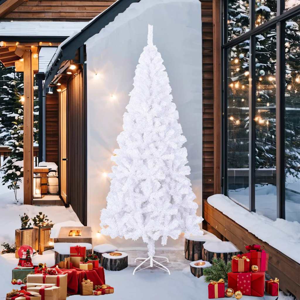 kunstigt juletræ L 240 cm hvid