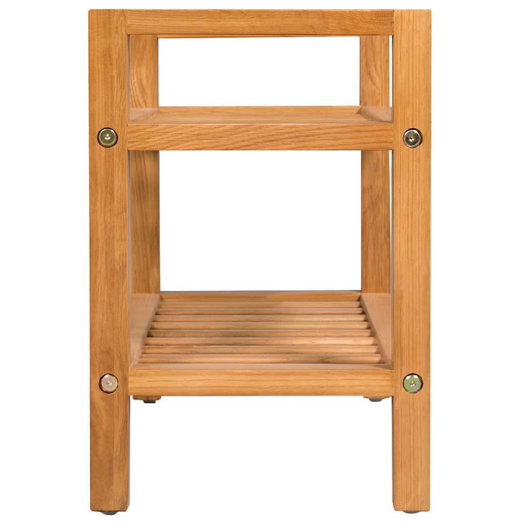 skostativ med 2 hylder 49,5x27x40 cm massivt egetræ