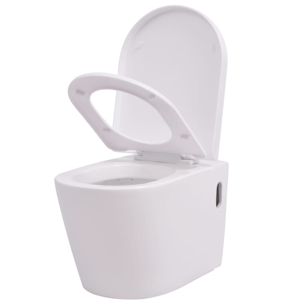 væghængt toilet keramisk hvid