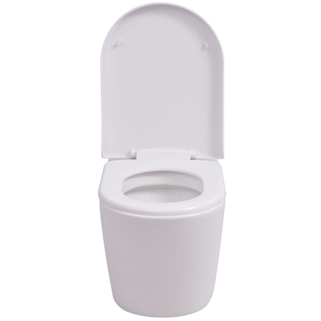 væghængt toilet keramisk hvid