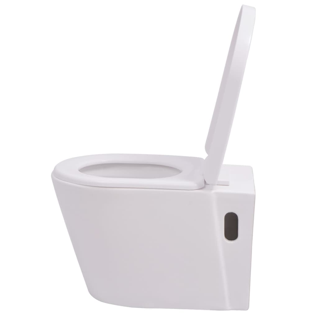 væghængt toilet keramisk hvid