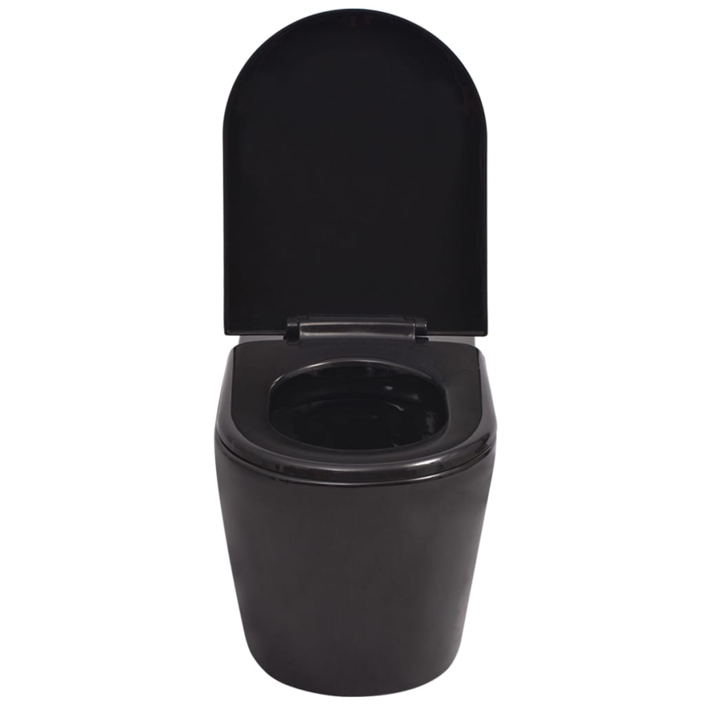 væghængt toilet keramisk sort