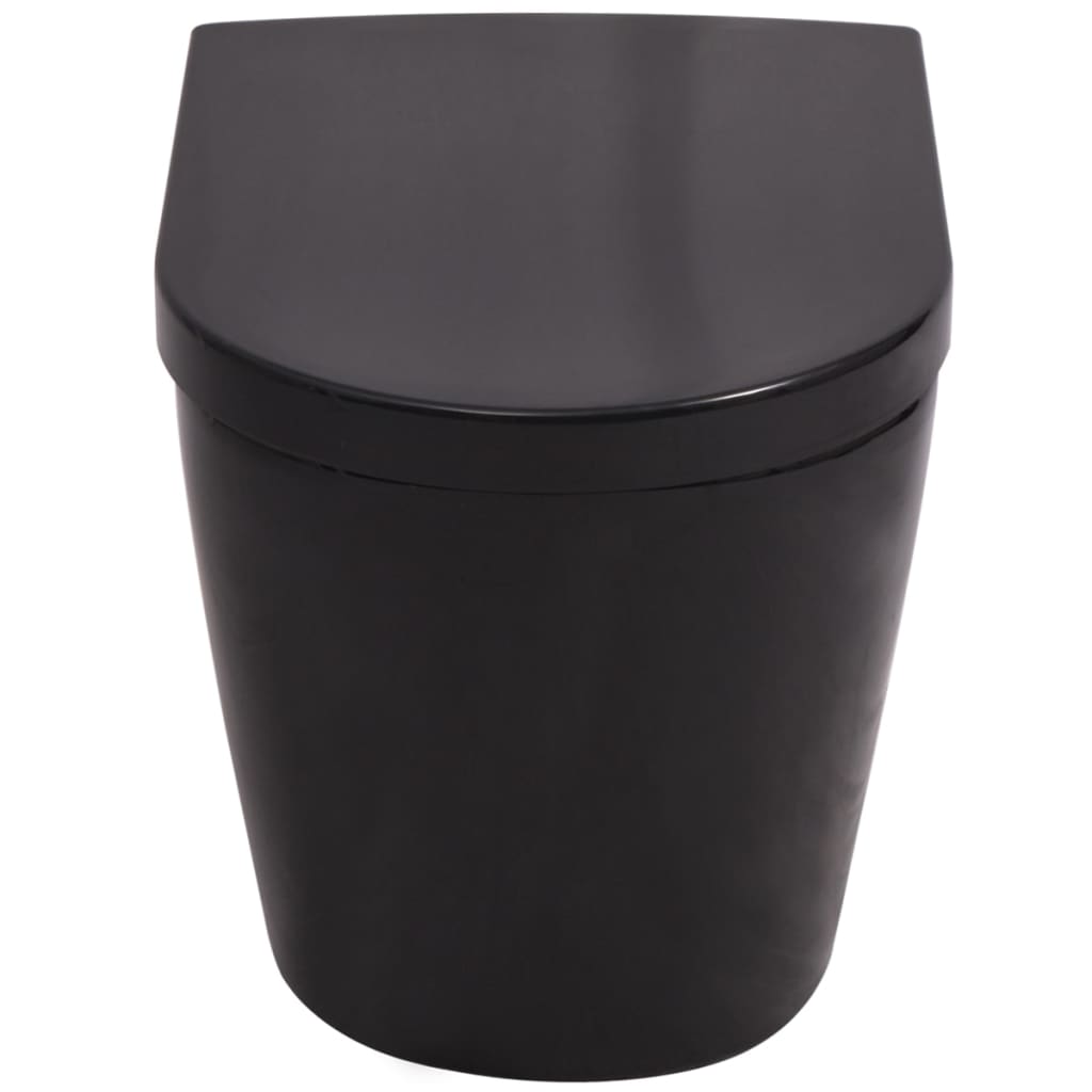 væghængt toilet keramisk sort