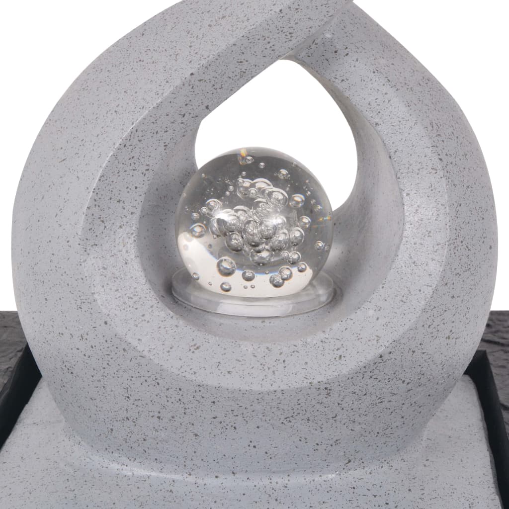 indendørs fontæne med LED-lys polyresin