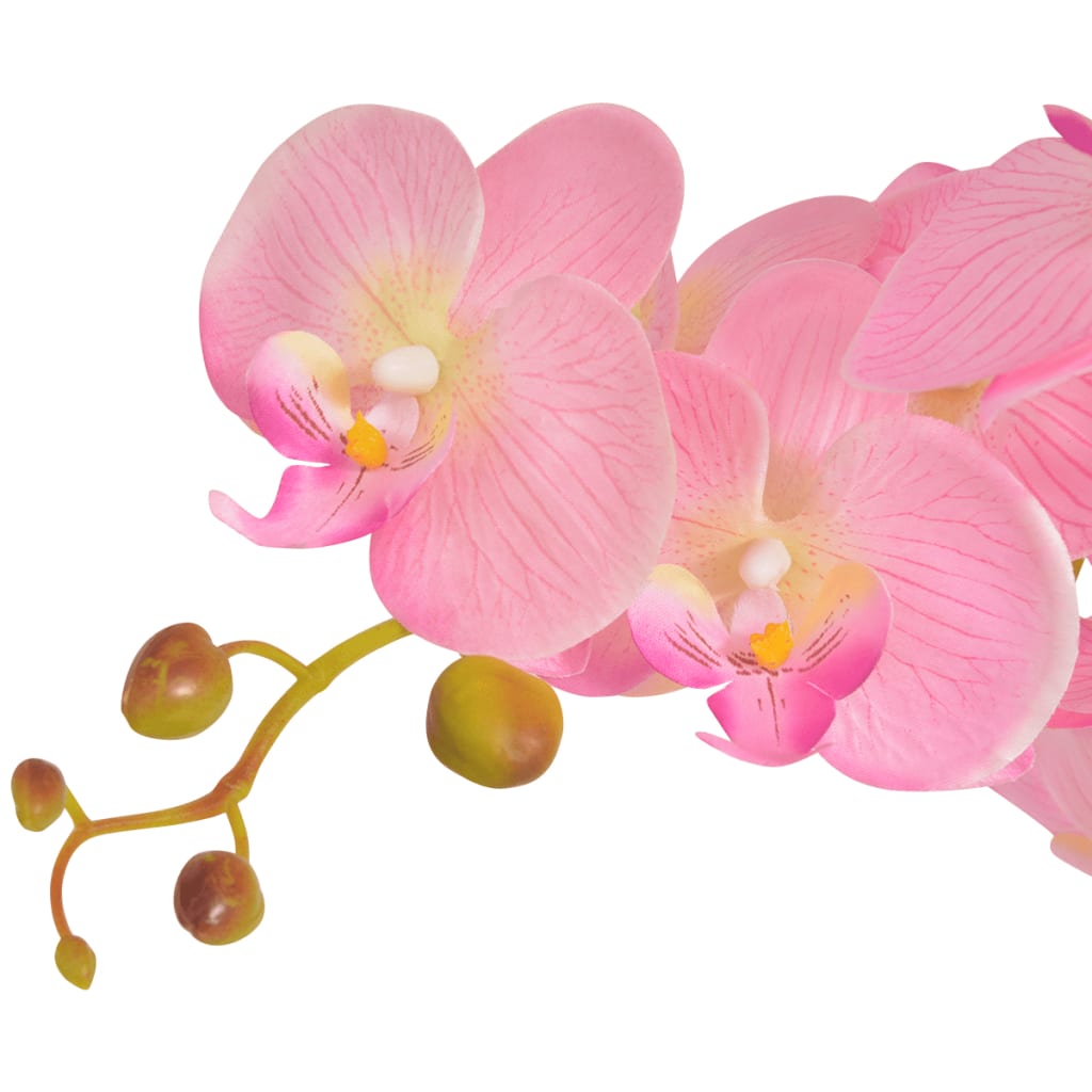 kunstig orkidéplante med urtepotte 65 cm pink