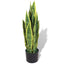 kunstig sansevieria-plante med urtepotte 65 cm grøn